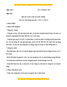 Giáo án Bài 19 Vật lí 10 Kết nối tri thức (2024): Lực cản và lực nâng