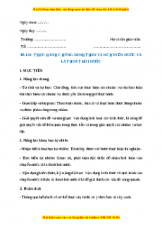 Giáo án Bài 31 Sinh học 7 Chân trời sáng tạo (2024): Thực hành chứng minh thân vận chuyển nước và lá thoát hơi nước
