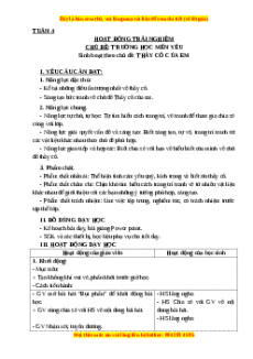 Giáo án HĐTN lớp 3 Tuần 4 Cánh diều: Thầy cô của em