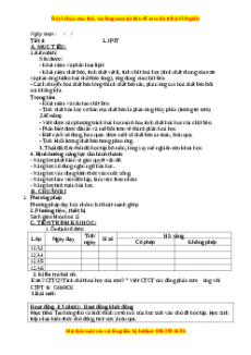 Giáo án Hóa 12 học kì I Tiết 4: Lipit