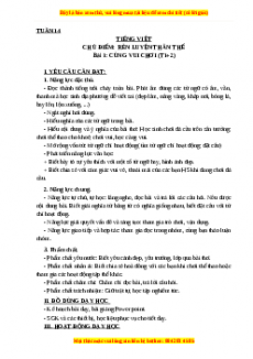 Giáo án Cùng vui chơi (T1+2) Tiếng việt 3 Cánh diều