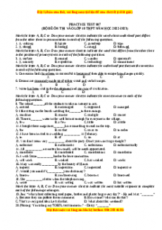 Đề luyện thi vào 10 môn Tiếng anh năm 2023 có đáp án (Đề 7)