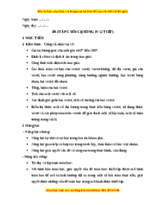 Giáo án Bài ôn tập chương 4 Toán 10 Cánh diều