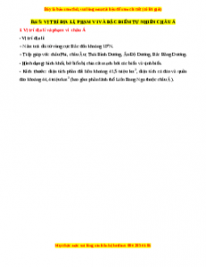 Lý thuyết Địa lý 7 Cánh diều Bài 5: Vị trí địa lí, phạm vi và đặc điểm tự nhên của Châu Á