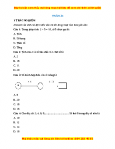 Bài tập cuối tuần Toán lớp 2 Tuần 34 Chân trời sáng tạo (có lời giải)