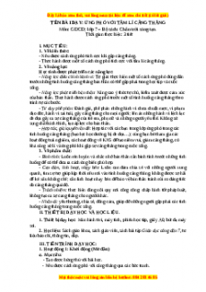 Giáo án GDCD 7 Bài 7 (Chân trời sáng tạo): Ứng phó với tâm lý căng thẳng