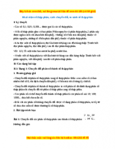 Chuyên đề Khái niệm số thập phân, cách chuyển đổi và so sánh số thập phân Toán 5 năm 2023