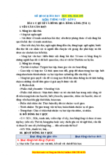 Giáo án Chú sẻ và bông hoa bằng lăng Tiếng việt 3 Chân trời sáng tạo