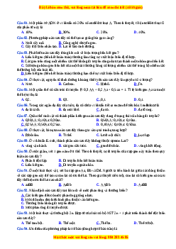 Đề thi thử Sinh học trường Uông Bí lần 1 năm 2023