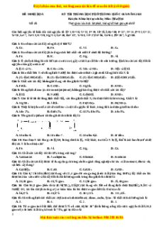Bộ 30 đề thi thử THPTQG môn Hóa học năm 2023 - GV Nguyễn Minh Tuấn có đáp án (Đề 25 )