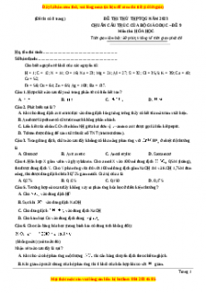 Đề thi THPT Quốc Gia Hóa năm 2023 Megabook - Đề 9