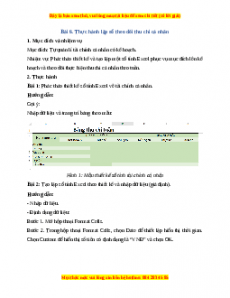 Lý thuyết Bài 6: Thực hành lập sổ theo dõi thu chi cá nhân