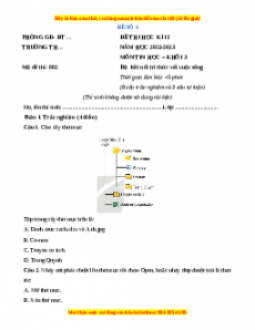 Đề thi cuối kì 2 Tin học lớp 3 Kết nối tri thức (Đề 4)