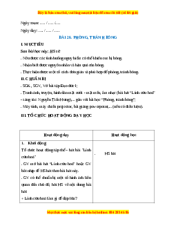 Giáo án Bài 26 Đạo đức 1 Kết nối tri thức: Phòng, tránh bỏng