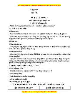Giáo án HĐTN 3 Tuần 35 Chân trời sáng tạo: Tổng kết