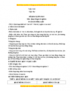Giáo án HĐTN 3 Tuần 35 Chân trời sáng tạo: Tổng kết
