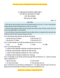 Đề thi thử Sinh học Liên trường TP Hải Phòng lần 1 năm 2023