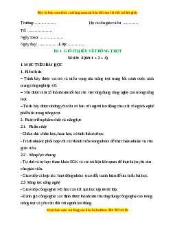 Giáo án Công nghệ 10 (Kết nối tri thức) Bài 1: Giới thiệu về trồng trọt