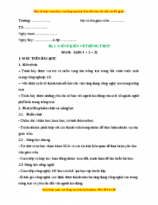 Giáo án Công nghệ 10 (Kết nối tri thức) Bài 1: Giới thiệu về trồng trọt