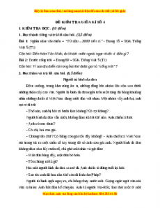 Đề thi giữa kì 1 Tiếng Việt lớp 5 năm 2023 (Đề 4)