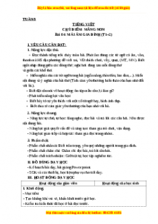 Giáo án Mái ấm gia đình (T1+2) Tiếng việt 3 Cánh diều