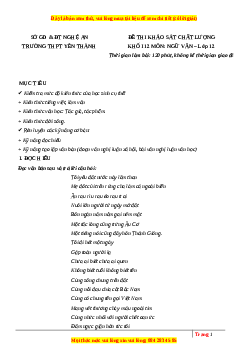 Đề thi thử Ngữ văn trường Yên Thành - Nghệ An  lần 1 năm 2023