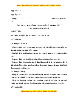 Giáo án Bài 18: Sinh trưởng và sinh sản ở vi sinh vật Sinh học 10 Cánh diều