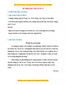 Đề thi cuối kì 2 Tiếng Việt lớp 2 Cánh diều (Đề 10)