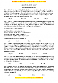 Chuyên đề bài tập theo 4 mức độ vận dụng Hóa học 12 cực hay