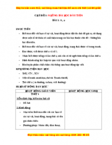 Giáo án Tiếng việt lớp 1 Chân trời sáng tạo (năm 2025) | Giáo án Tiếng việt lớp 1 mới, chuẩn nhất