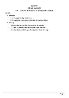 Chuyên đề Đại số và giải tích Toán 11 năm 2023 - Chương 2: Tổ hợp xác suất