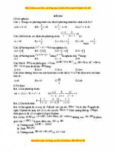 Đề thi giữa kì 2 Toán 8 năm 2023 - Đề 103