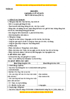 Giáo án Đạo đức 3 Kết nối tri thức Bài 5: Giữ lời hứa (Tiết 3)