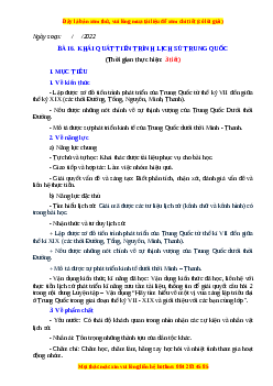 Giáo án Bài 6 Lịch sử 7 Cánh diều (2024): Khái quát tiến trình lịch sử Trung Quốc