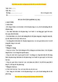 Giáo án Bài 20: Ôn tập chương 6 Hóa học 10 Kết nối tri thức