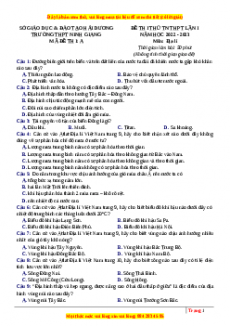 Bộ 50 Đề thi thử THPT Quốc Gia Địa lí năm 2023 chọn lọc từ các trường