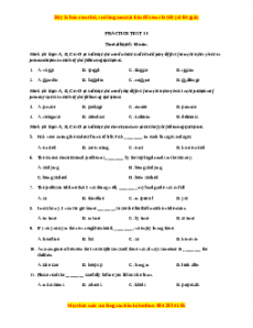 Đề luyện thi vào 10 môn Tiếng anh năm 2023 có đáp án (Đề 14)