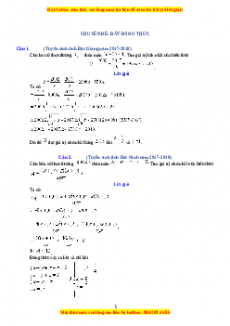 Bộ 1 chuyên đề luyện thi vào 10 môn Toán năm 2021 - Chuyên đề 3: Bất đẳng thức