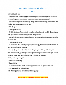 Giáo án Giậm chân tại chỗ, đứng lại Giáo dục thể chất 2 Kết nối tri thức