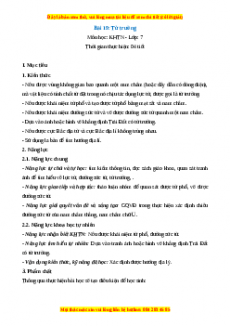 Giáo án Vật lí 7 Kết nối tri thức Bài 19: Từ trường