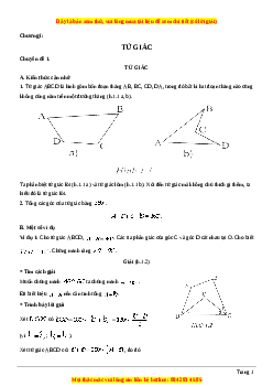 Phát triển tư duy sáng tạo Giải Toán 8 Hình học năm 2023