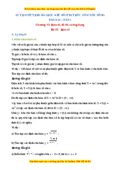 Lý thuyết Toán 10 kì 2 Kết nối tri thức