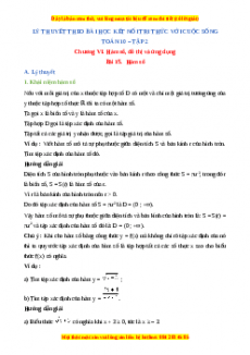 Lý thuyết Toán 10 kì 2 Kết nối tri thức