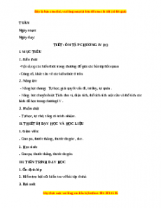 Giáo án Ôn tập chương 4 (Tiếp theo) Toán 9 Học kì 2