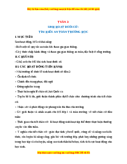 Giáo án HĐTN  1 Cánh diều Tuần 3