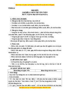 Giáo án Đạo đức 3 Kết nối tri thức Bài 07: Khám phá bản thân (Tiết 1)