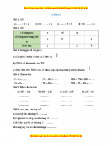 Bài tập cuối tuần Toán lớp 3 Tuần 3 Chân trời sáng tạo (có lời giải)