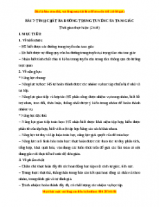 Giáo án Tính chất ba đường trung tuyến của tam giác Toán 7 Chân trời sáng tạo