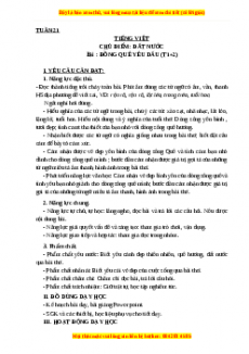 Giáo án Đồng quê yêu dấu (T1+2) Tiếng việt 3 Cánh diều