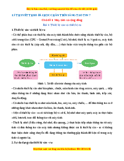 Lý thuyết Tin học 7 Chân trời sáng tạo (cả năm)